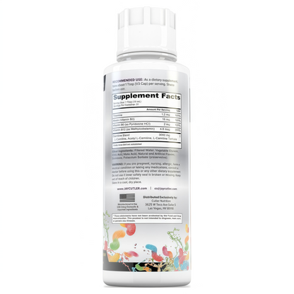 Cutler Nutrition Liquid L-Carnitine 3000: Metabolism & Energy Support | Sour Gummy Worm