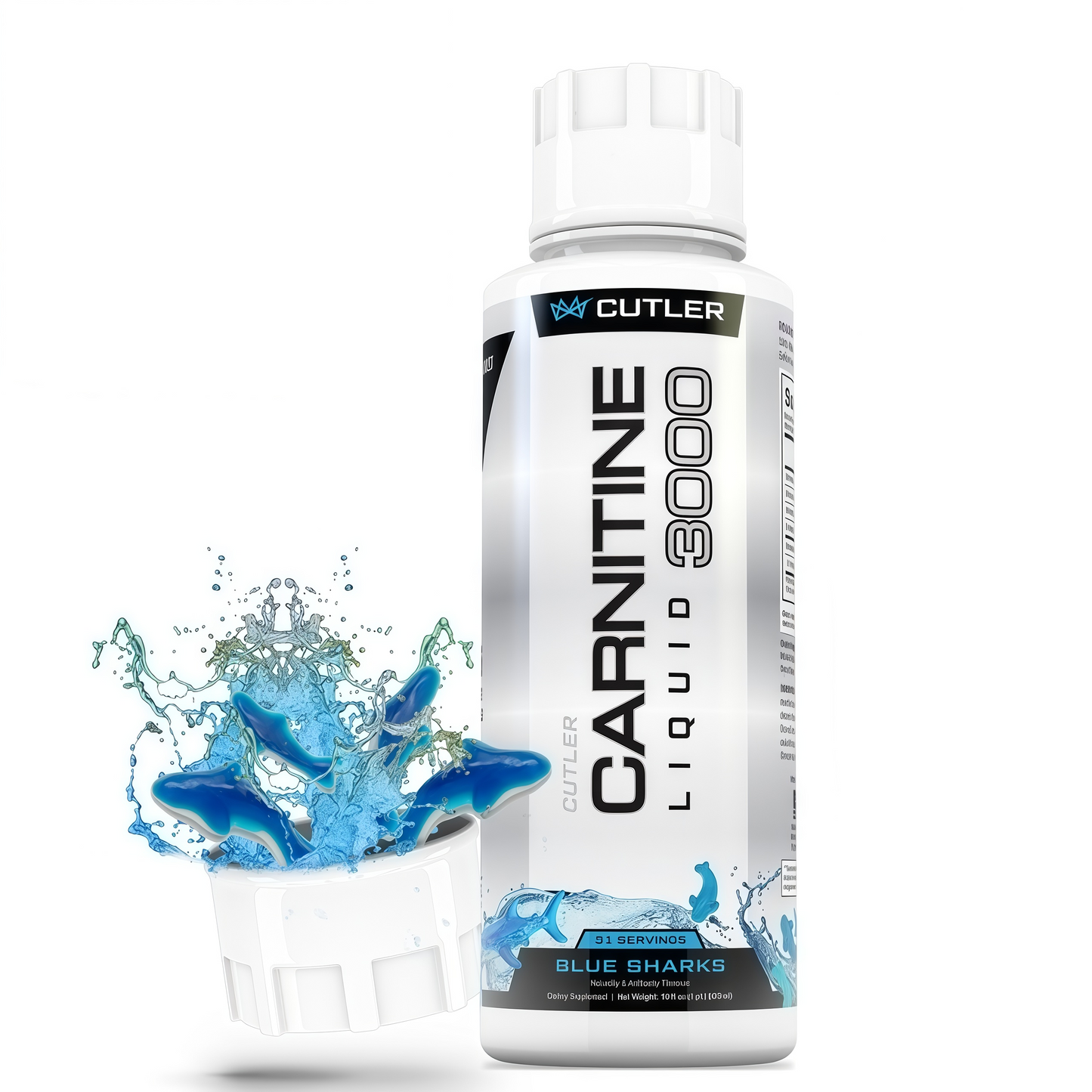 Cutler Nutrition Liquid L-Carnitine 3000: Metabolism & Energy Support | Blue Sharks